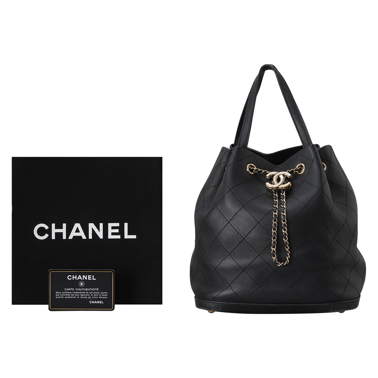 CHANEL(USED)샤넬 드로스트링 버킷백