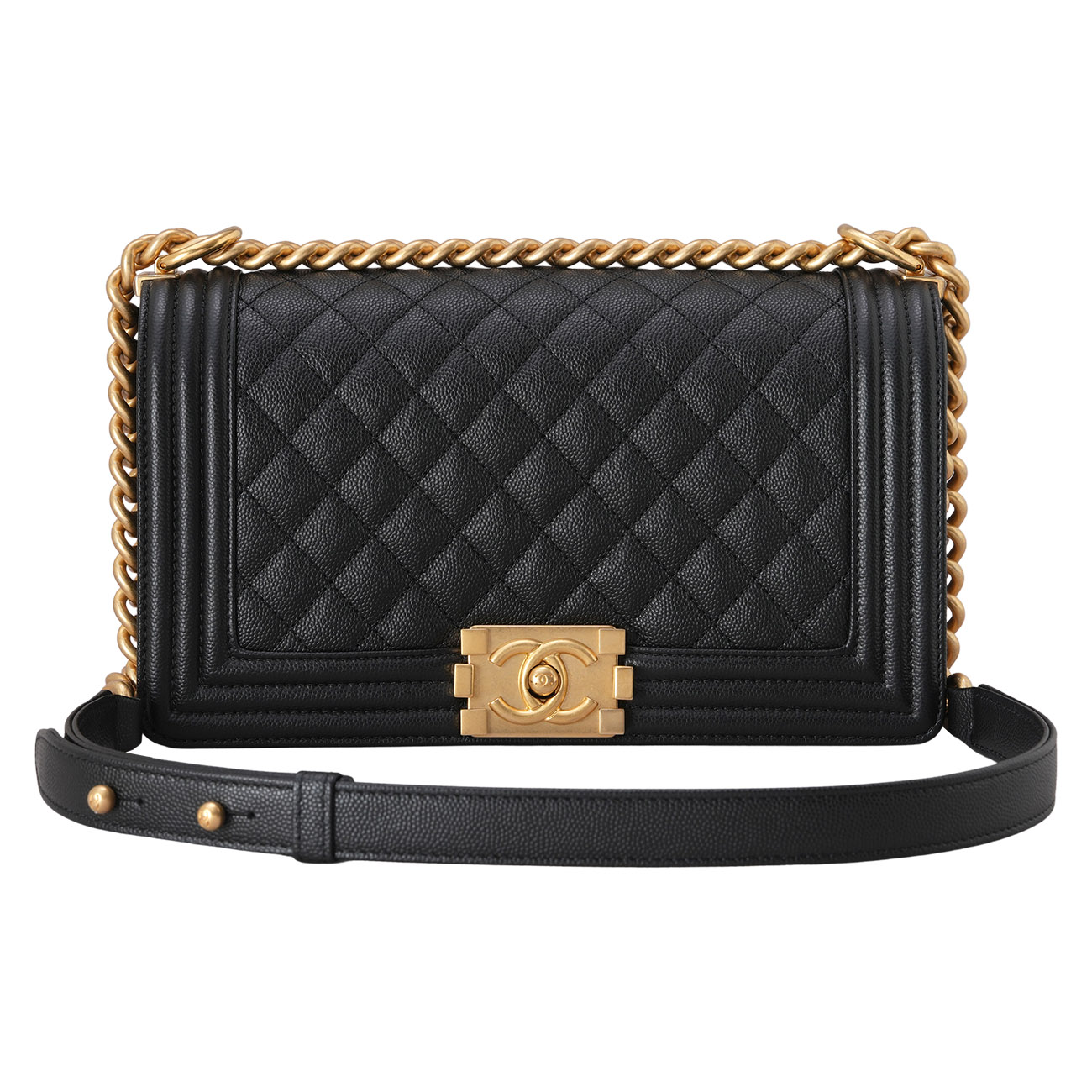 CHANEL(USED)샤넬 캐비어 보이샤넬 미듐 플랩백