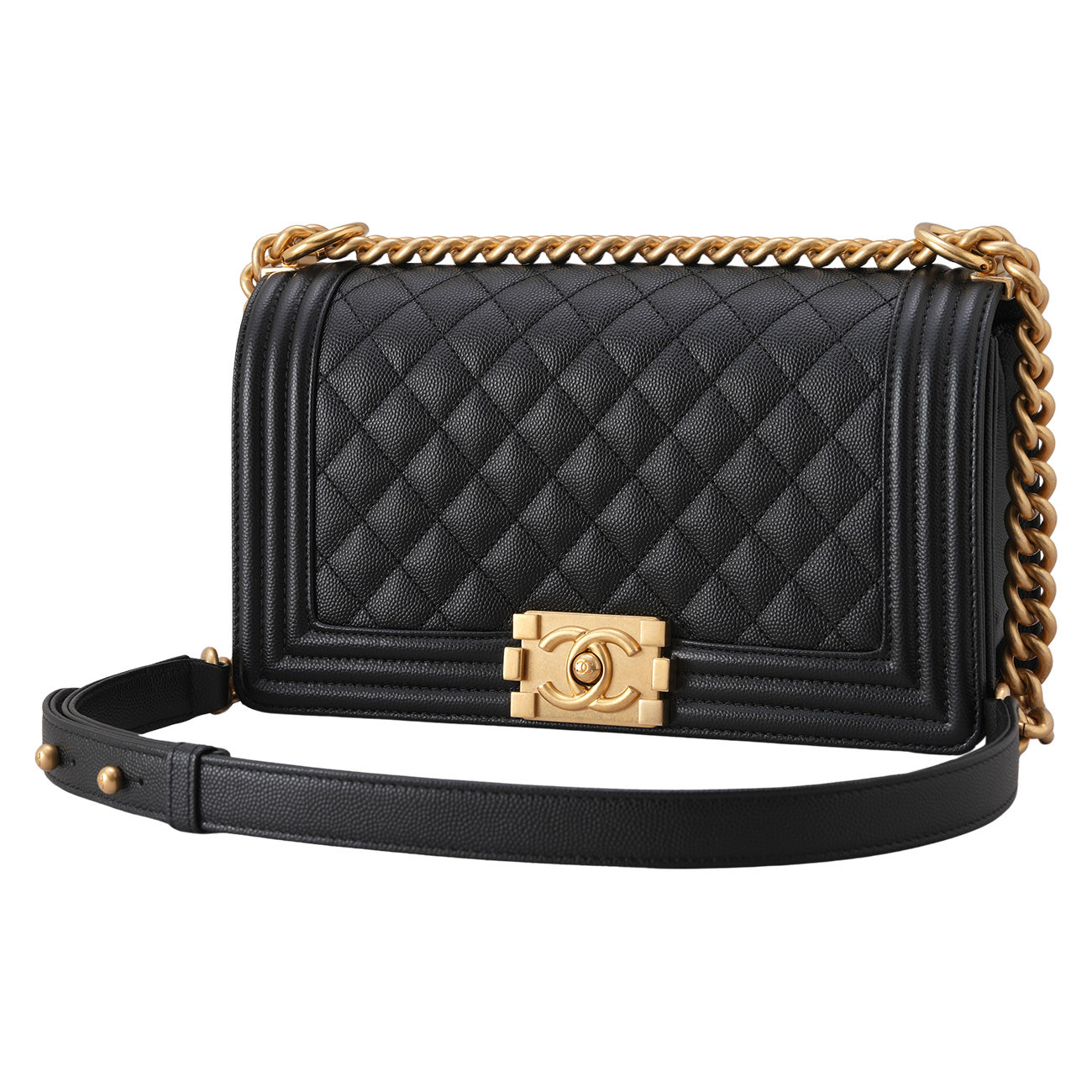 CHANEL(USED)샤넬 캐비어 보이샤넬 미듐 플랩백