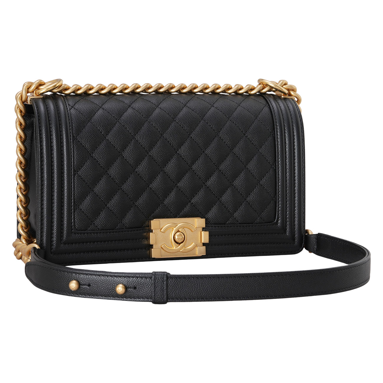 CHANEL(USED)샤넬 캐비어 보이샤넬 미듐 플랩백