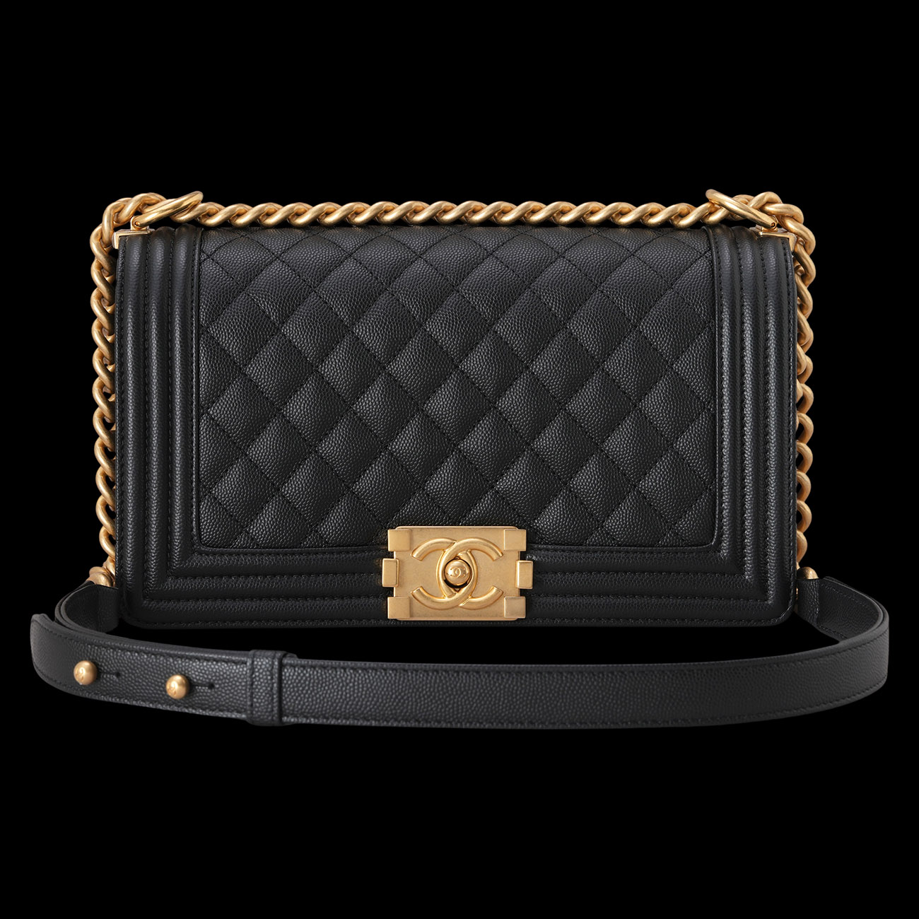 CHANEL(USED)샤넬 캐비어 보이샤넬 미듐 플랩백