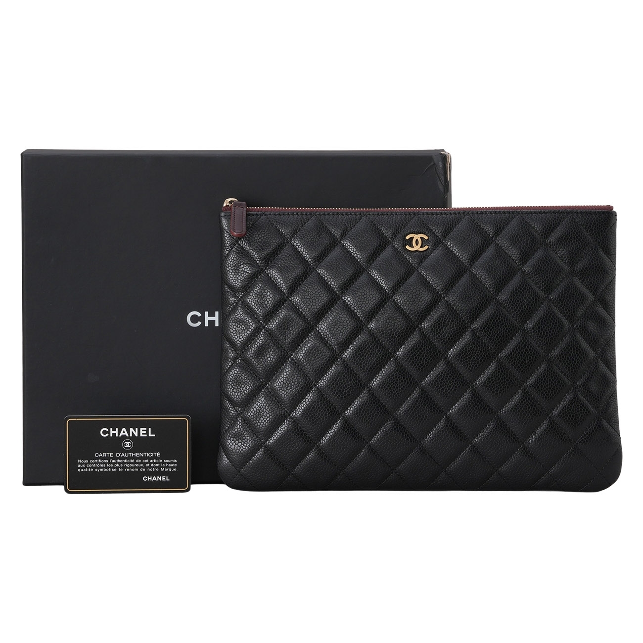 CHANEL(USED)샤넬 캐비어 클래식 클러치 미듐
