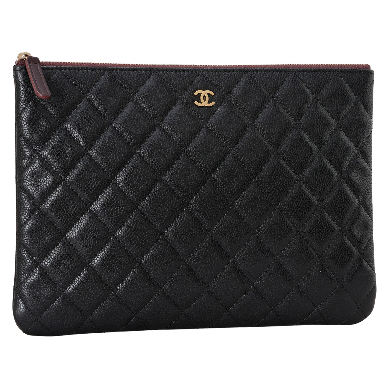 CHANEL(USED)샤넬 캐비어 클래식 클러치 미듐