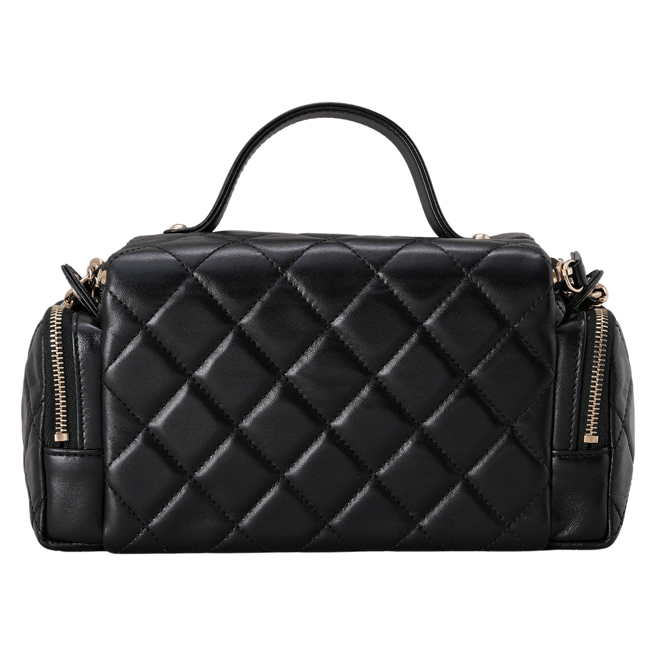 CHANEL(USED)샤넬 코스메틱 케이스 탑핸들 숄더백 블랙
