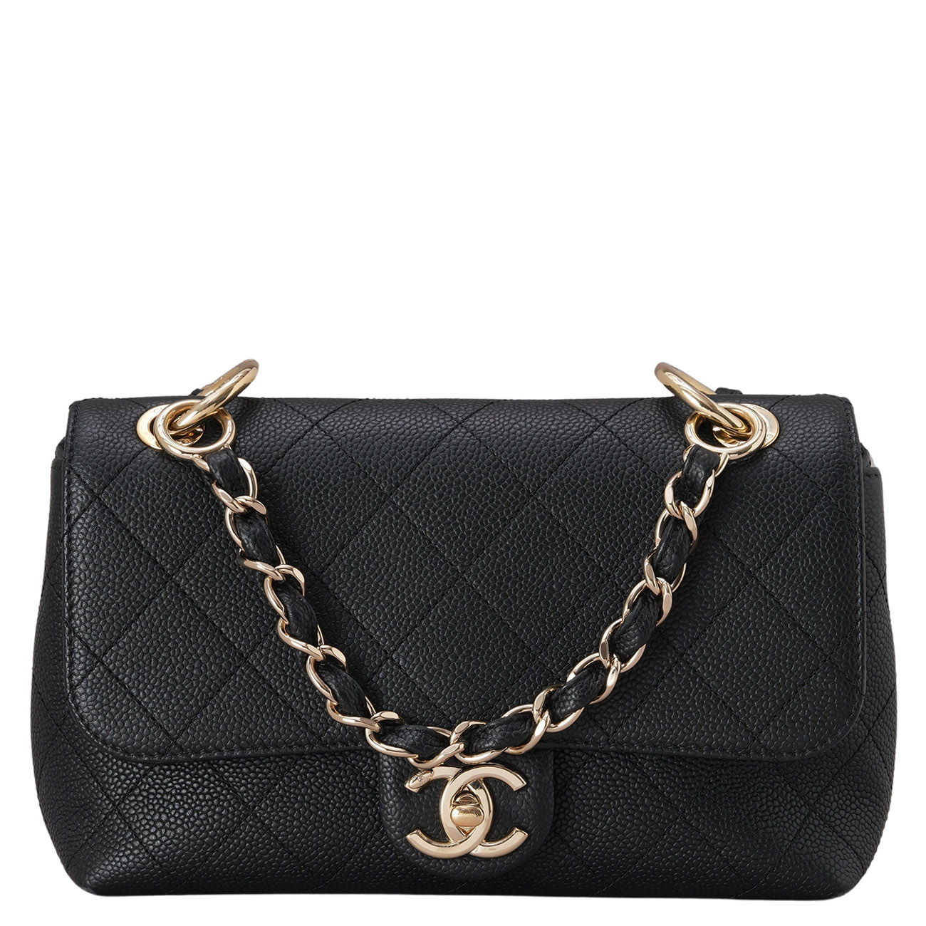 CHANEL(USED)샤넬 AS1459 CC로고 캐비어 플랩백