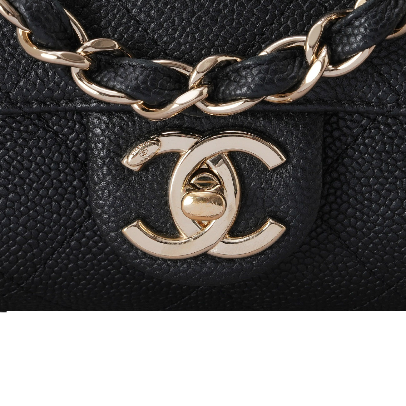 CHANEL(USED)샤넬 AS1459 CC로고 캐비어 플랩백