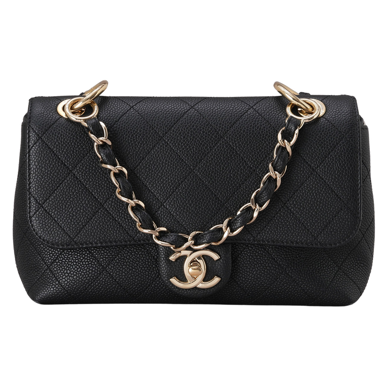 CHANEL(USED)샤넬 AS1459 CC로고 캐비어 플랩백