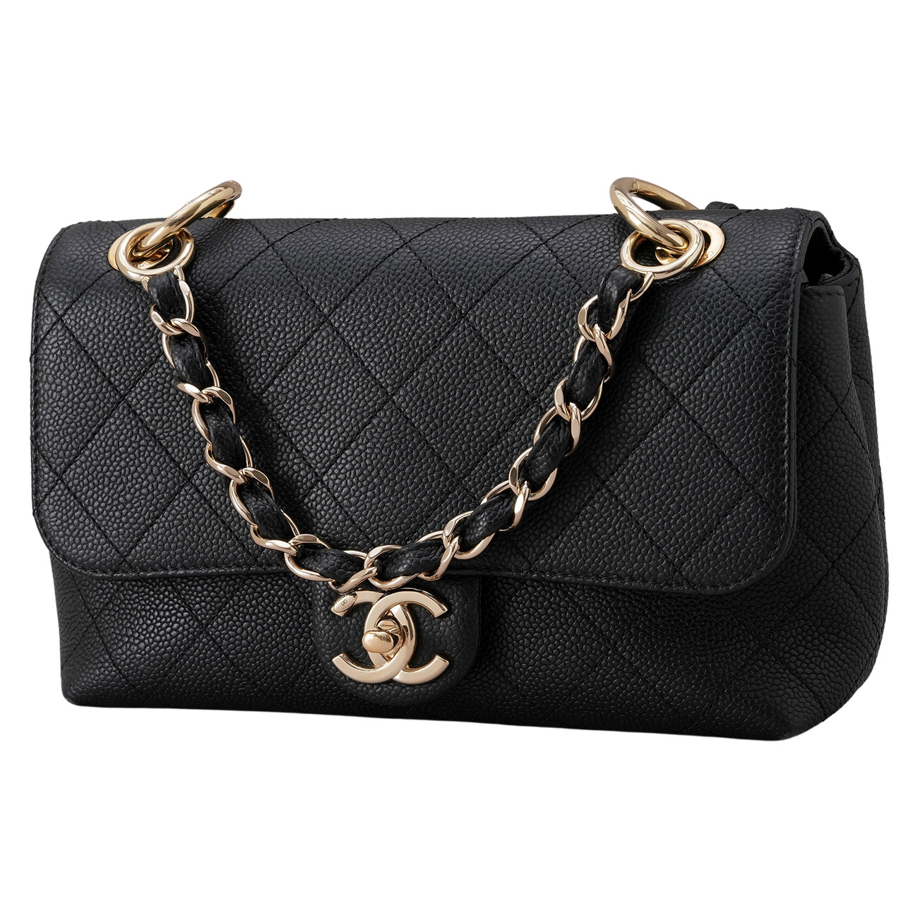CHANEL(USED)샤넬 AS1459 CC로고 캐비어 플랩백