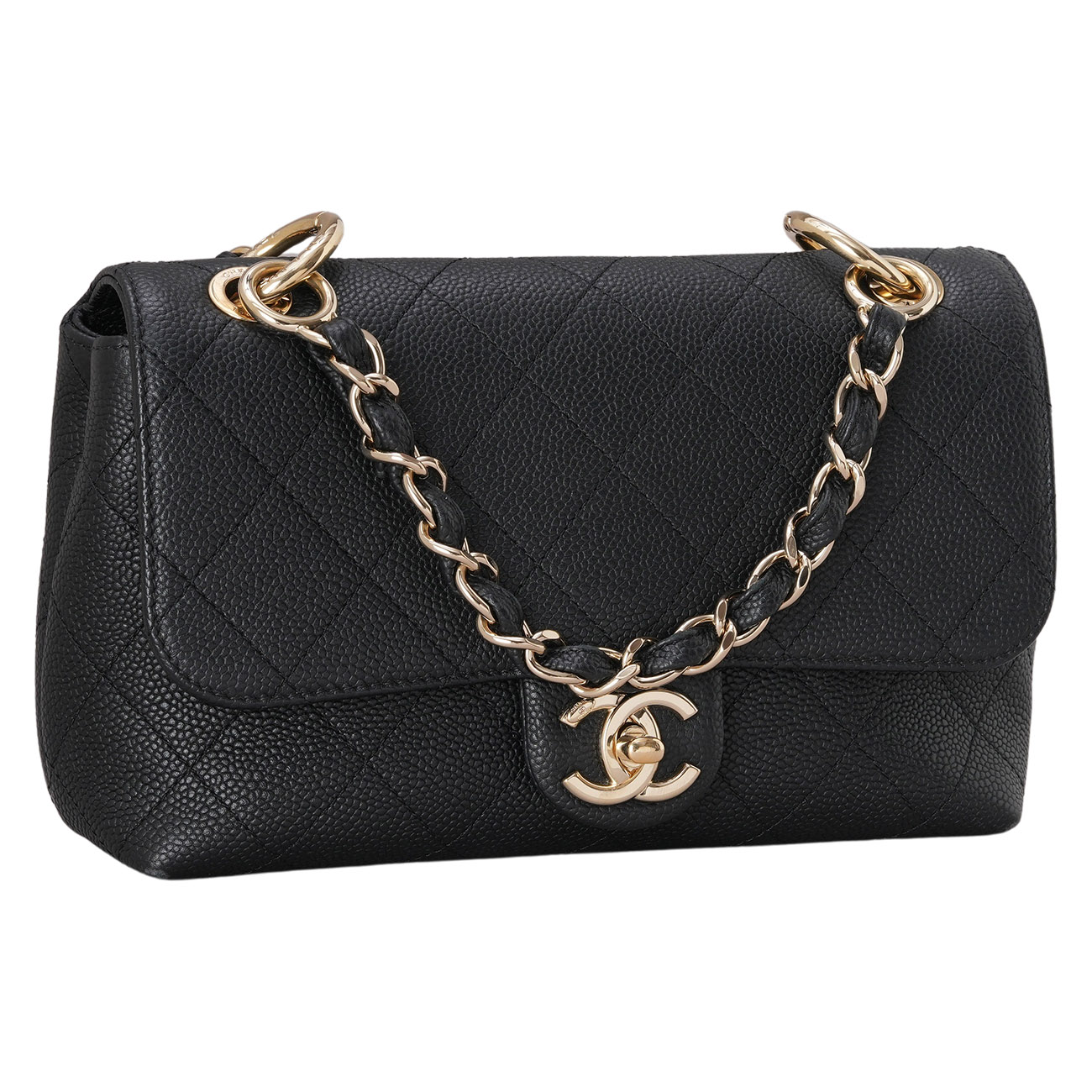 CHANEL(USED)샤넬 AS1459 CC로고 캐비어 플랩백