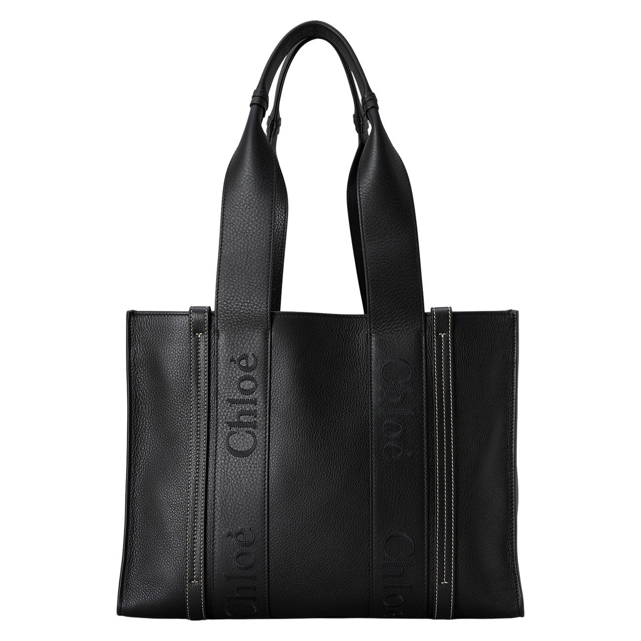CHLOE(USED)끌로에 레더 우디백 미듐