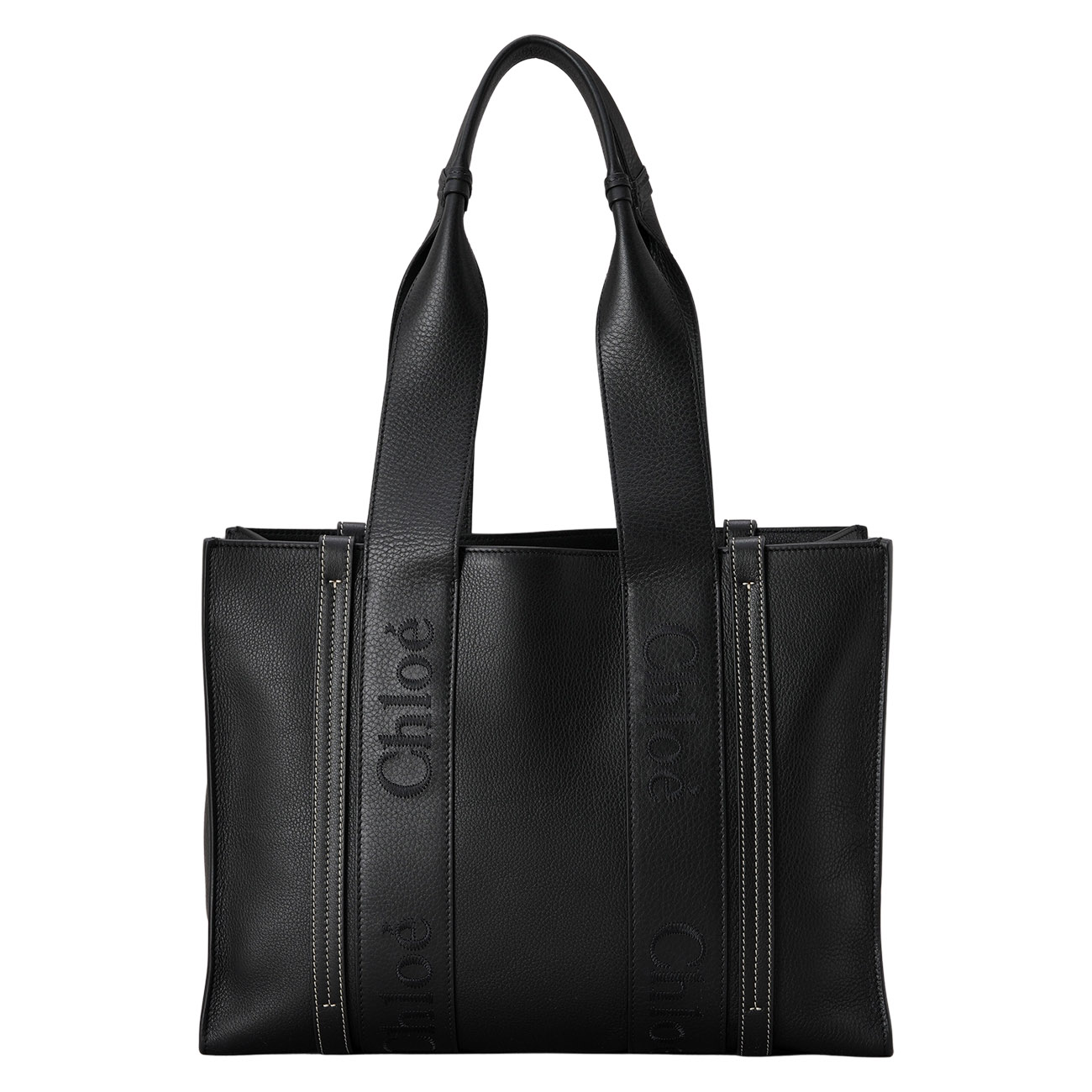 CHLOE(USED)끌로에 레더 우디백 미듐