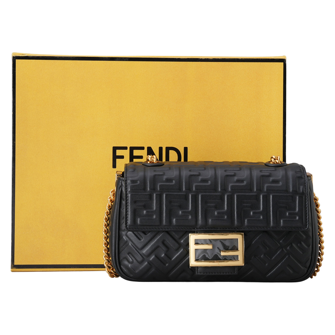FENDI(USED)펜디 바게트 체인 숄더백 미듐