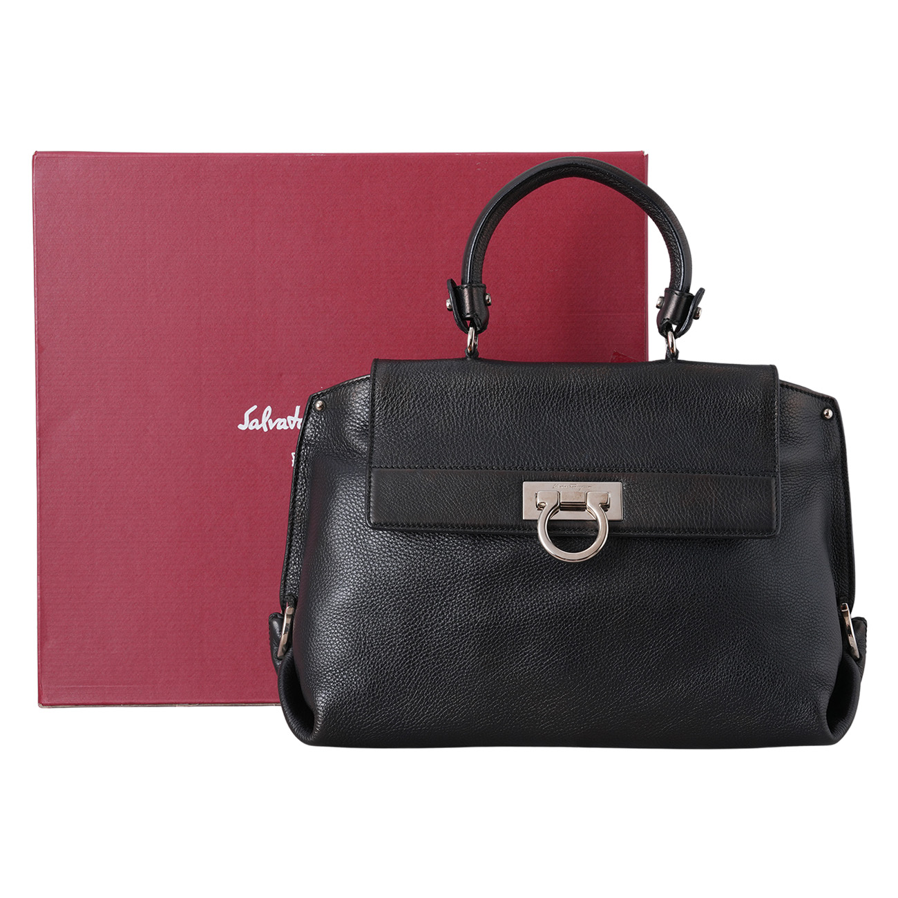 FERRAGAMO(USED)페레가모 간치니 탑핸들 숄더백