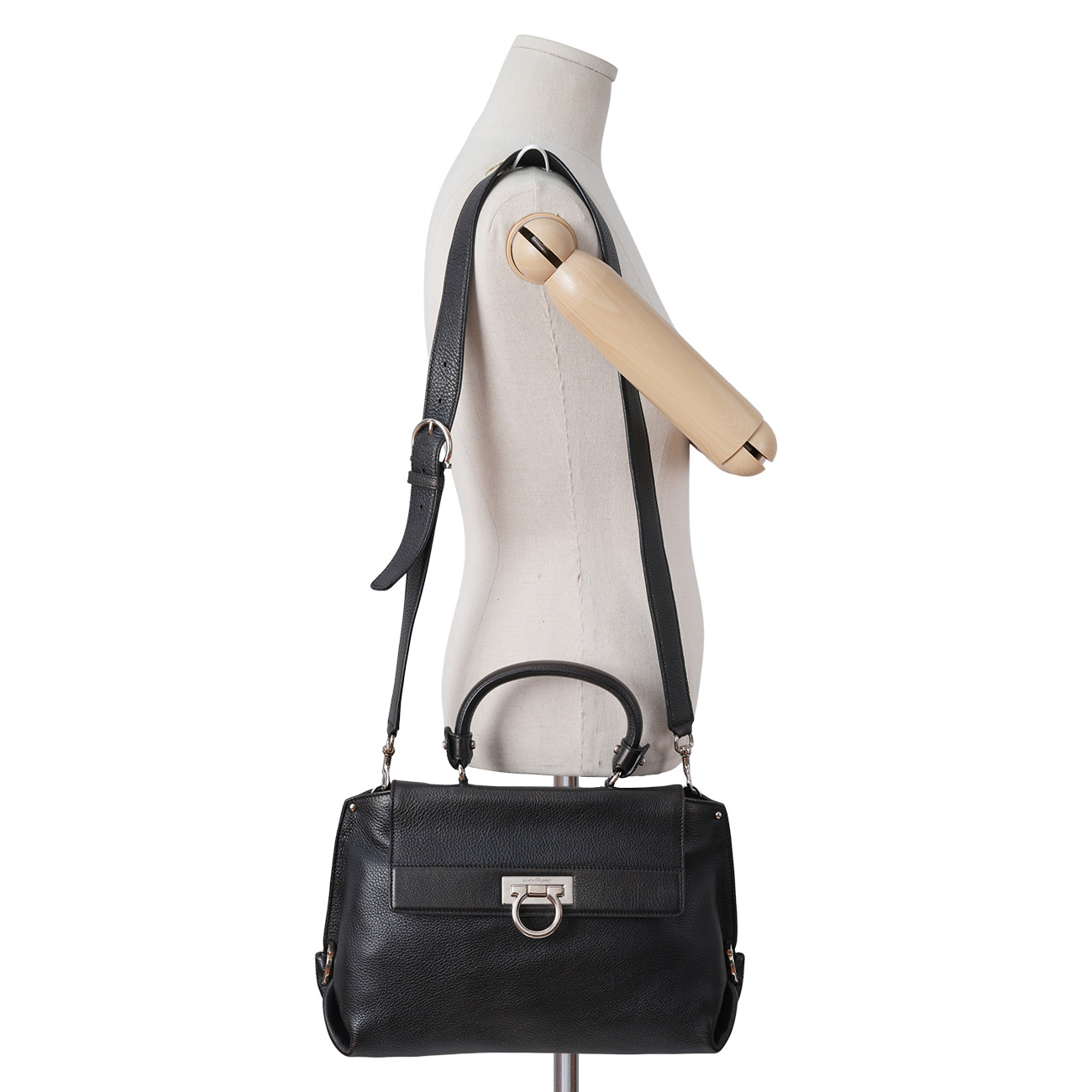 FERRAGAMO(USED)페레가모 간치니 탑핸들 숄더백