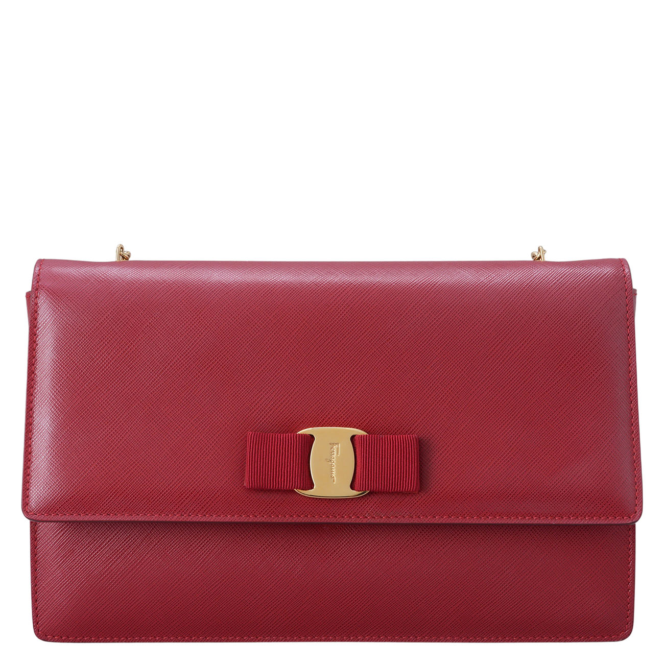 FERRAGAMO(USED)페레가모 지니백 체인 숄더백