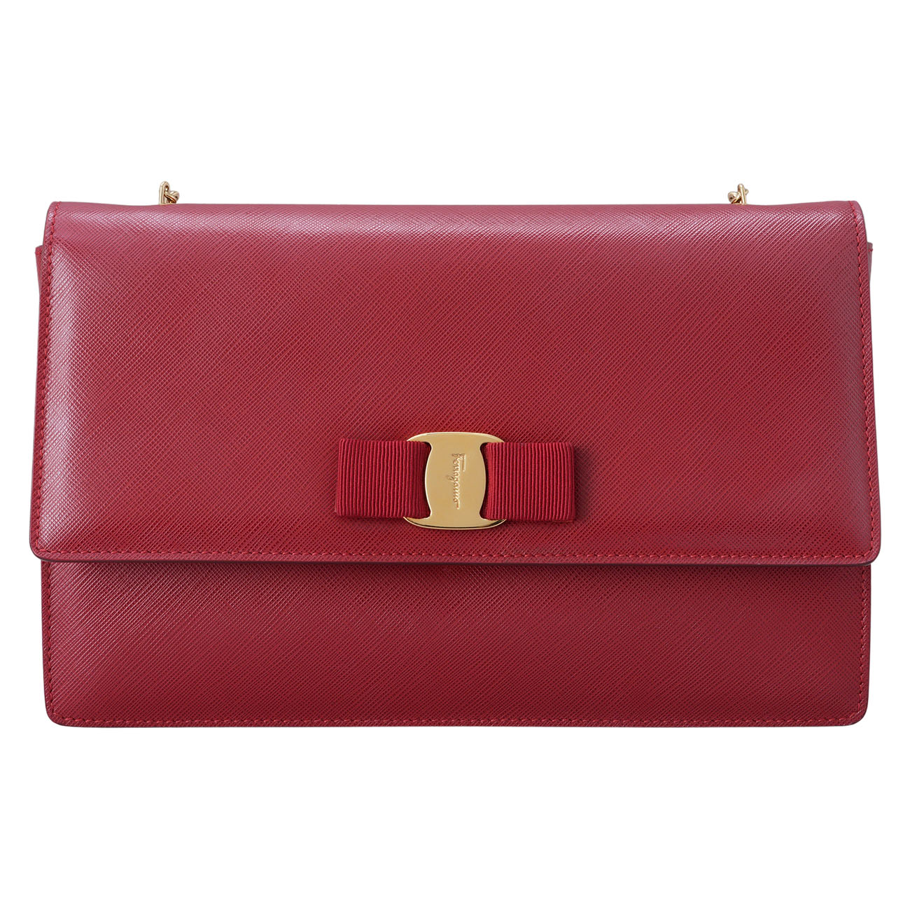 FERRAGAMO(USED)페레가모 지니백 체인 숄더백