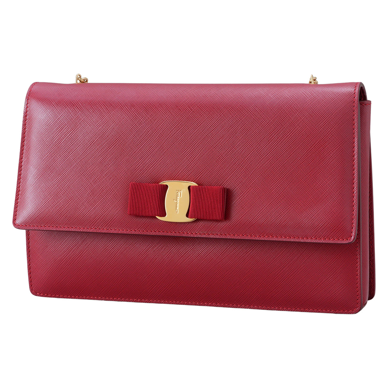 FERRAGAMO(USED)페레가모 지니백 체인 숄더백