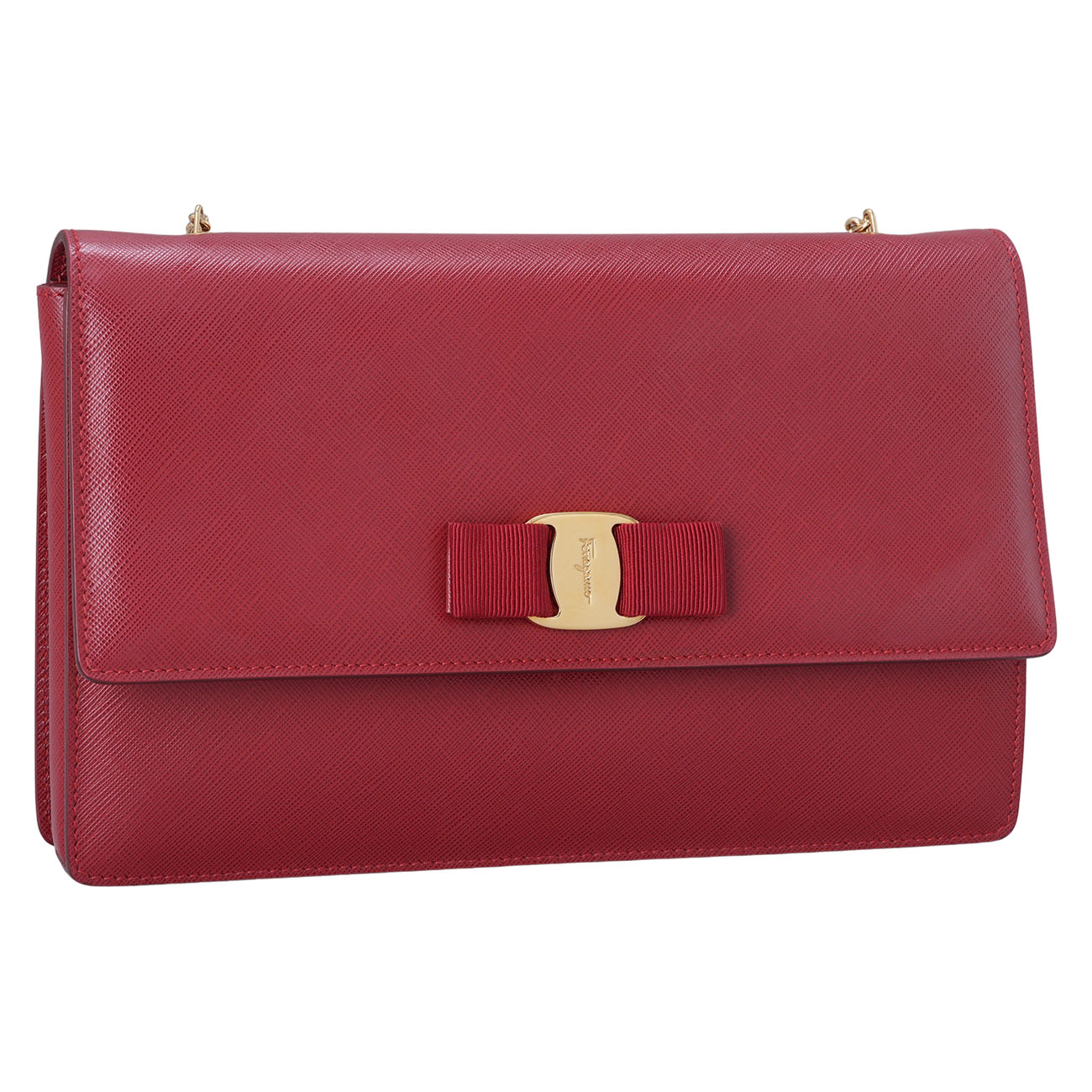 FERRAGAMO(USED)페레가모 지니백 체인 숄더백