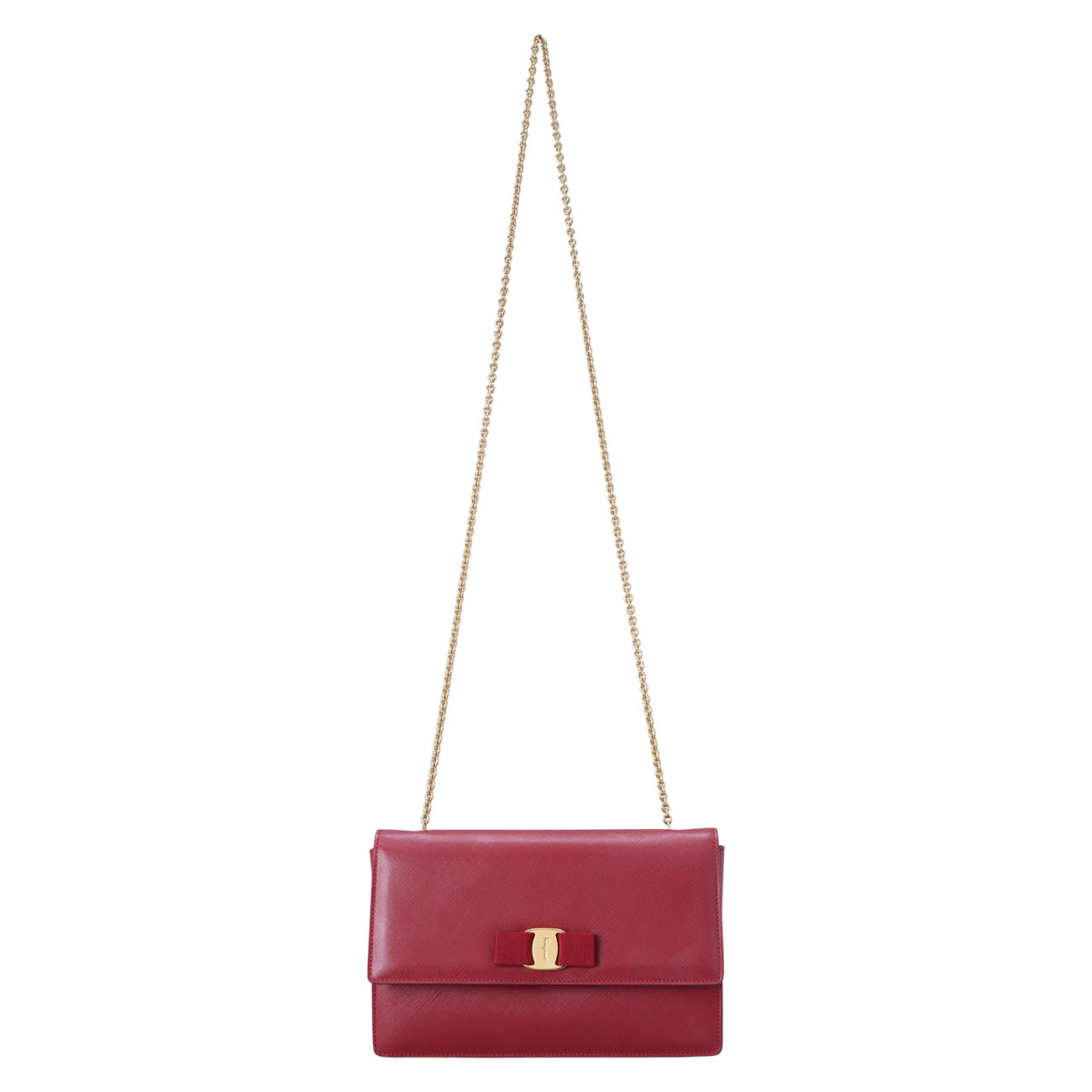 FERRAGAMO(USED)페레가모 지니백 체인 숄더백