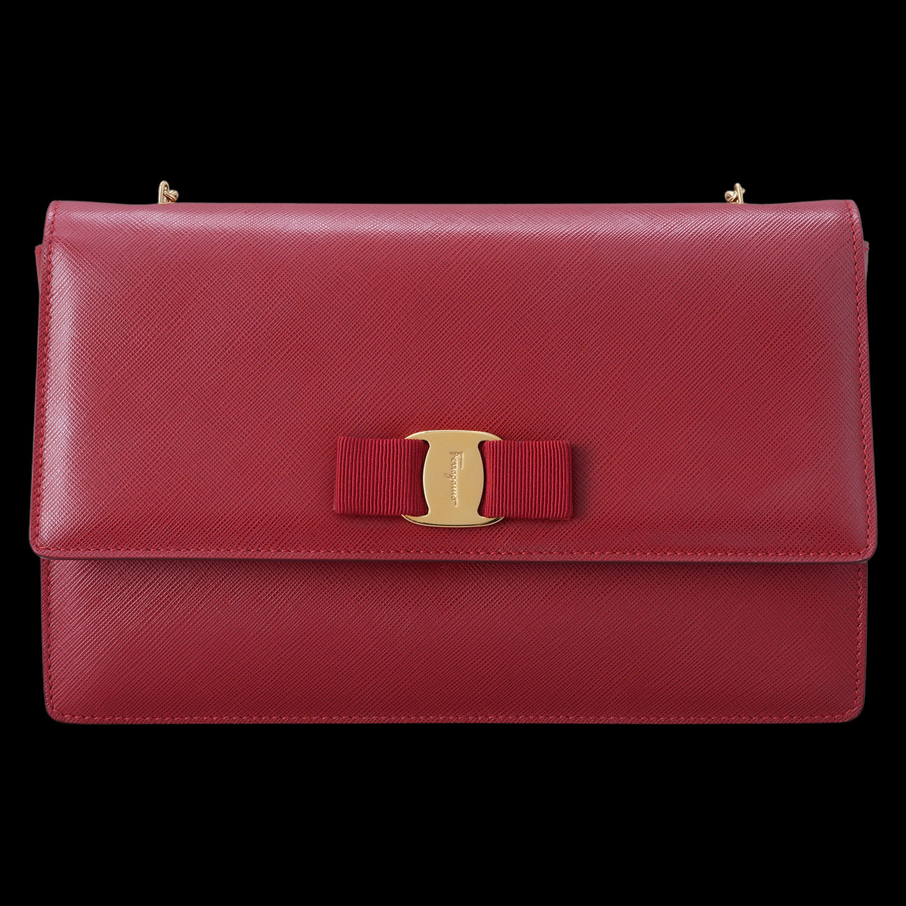 FERRAGAMO(USED)페레가모 지니백 체인 숄더백