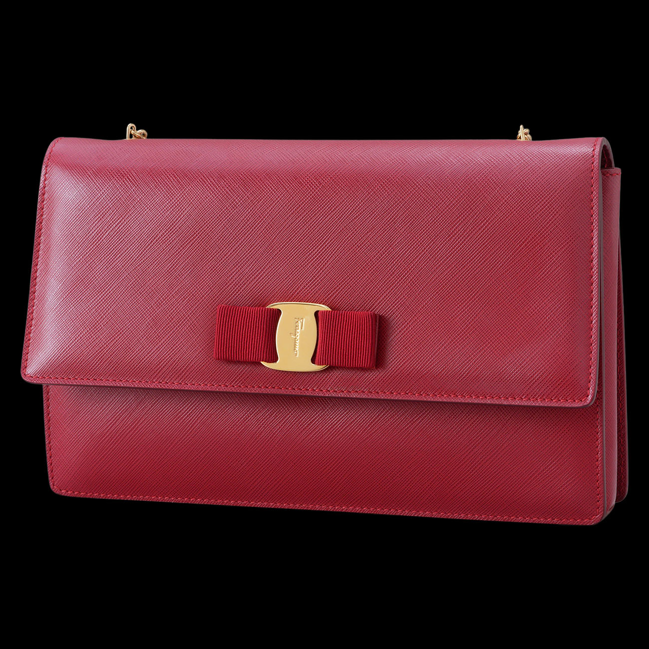 FERRAGAMO(USED)페레가모 지니백 체인 숄더백