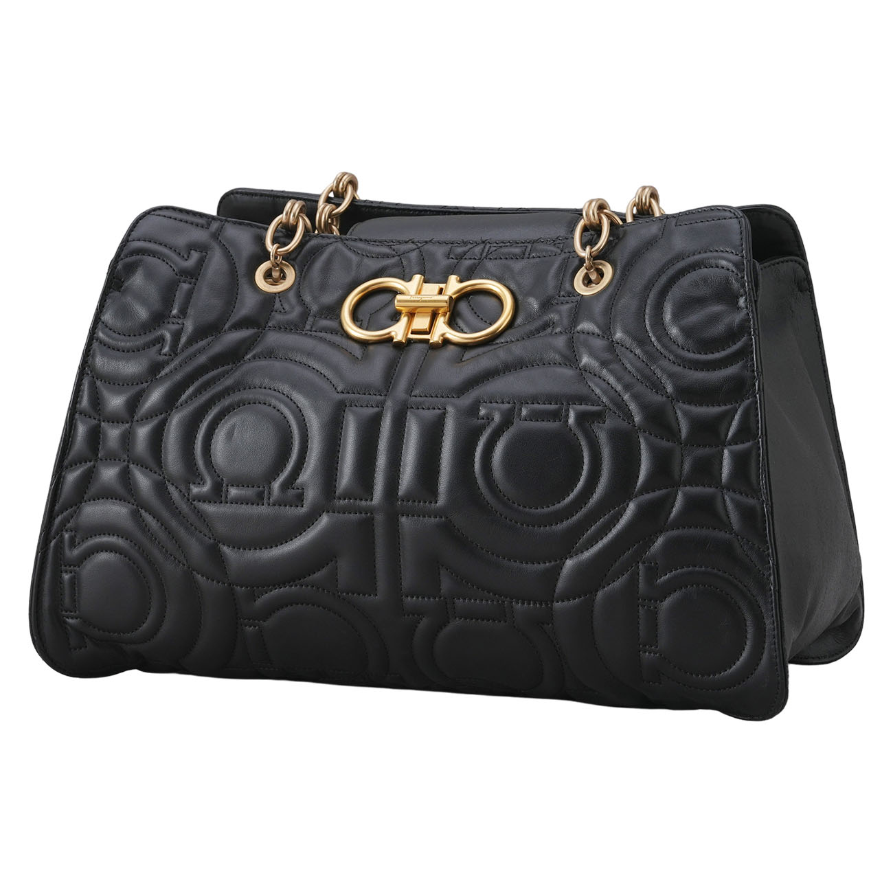 FERRAGAMO(USED)페레가모 간치니 퀼팅 체인 숄더백