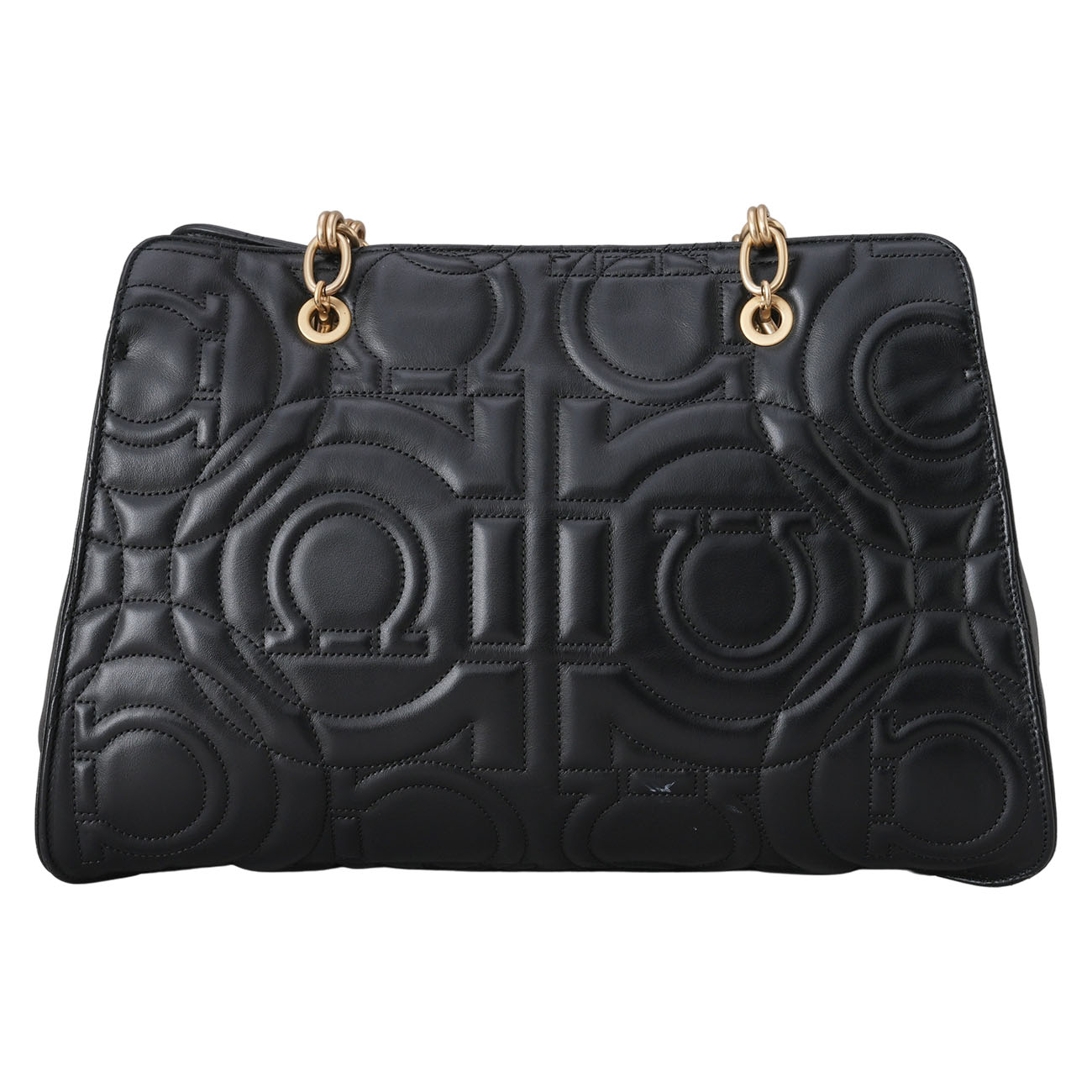 FERRAGAMO(USED)페레가모 간치니 퀼팅 체인 숄더백