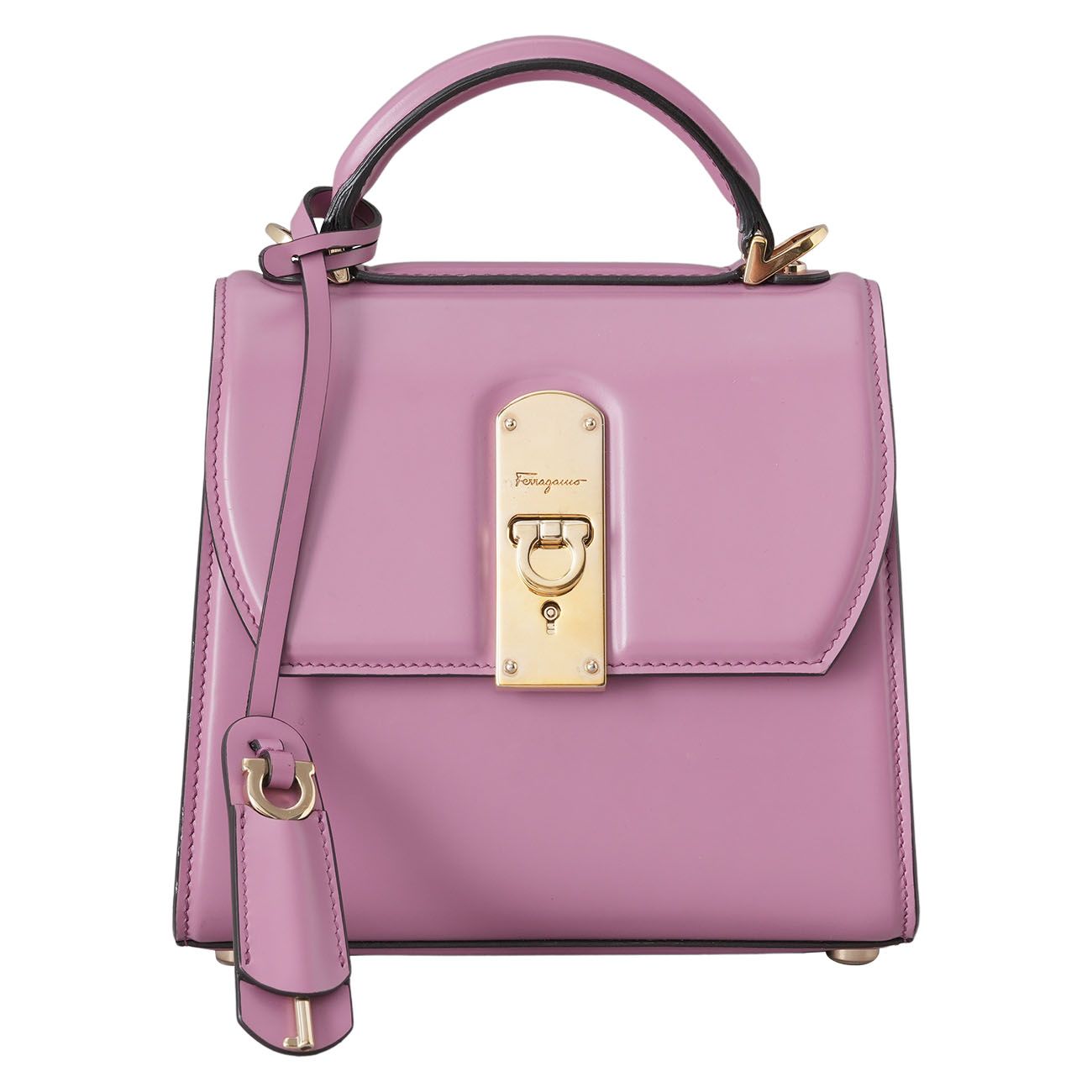FERRAGAMO(USED)페레가모 21H647 간치니 박시즈 스몰 탑핸들 숄더백