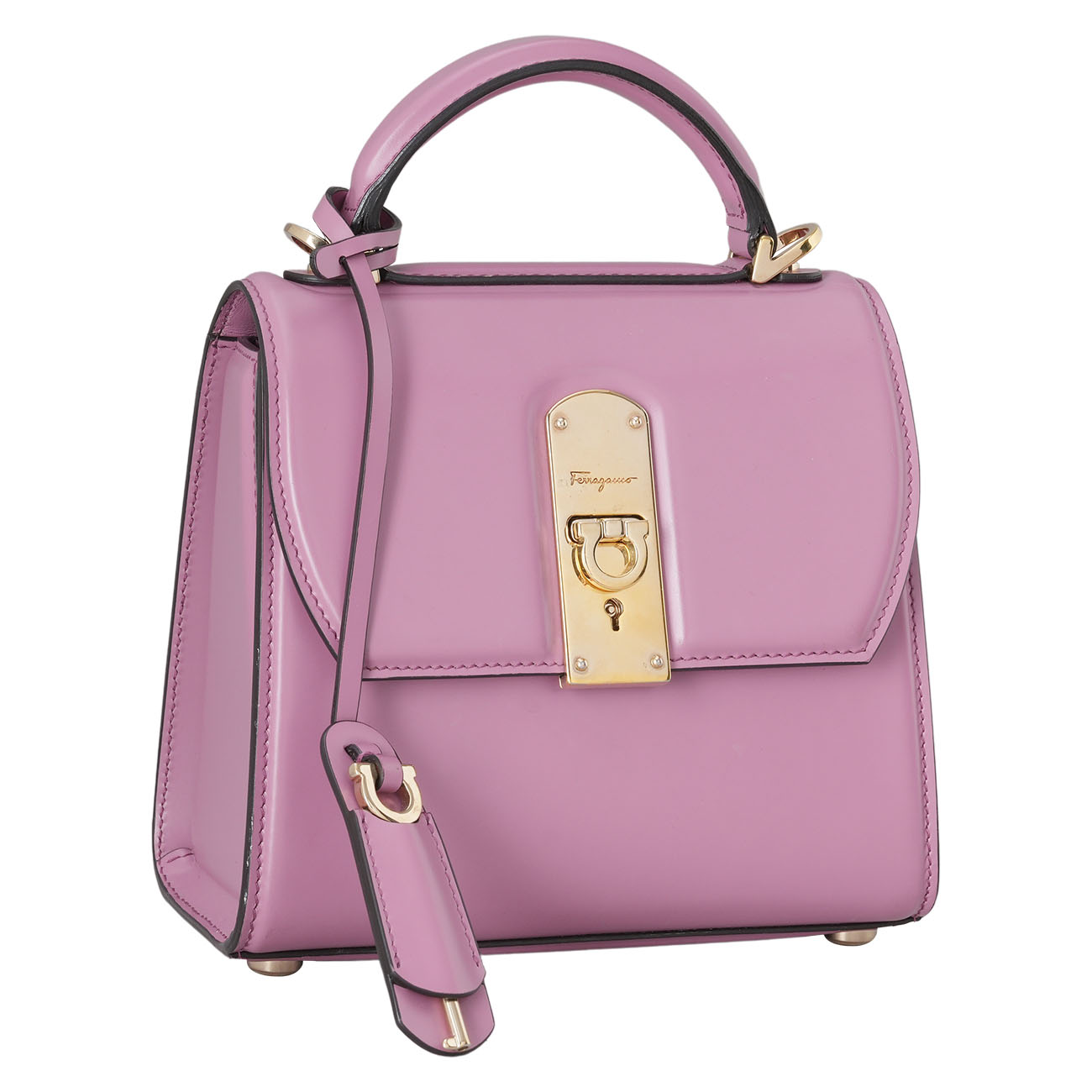 FERRAGAMO(USED)페레가모 21H647 간치니 박시즈 스몰 탑핸들 숄더백