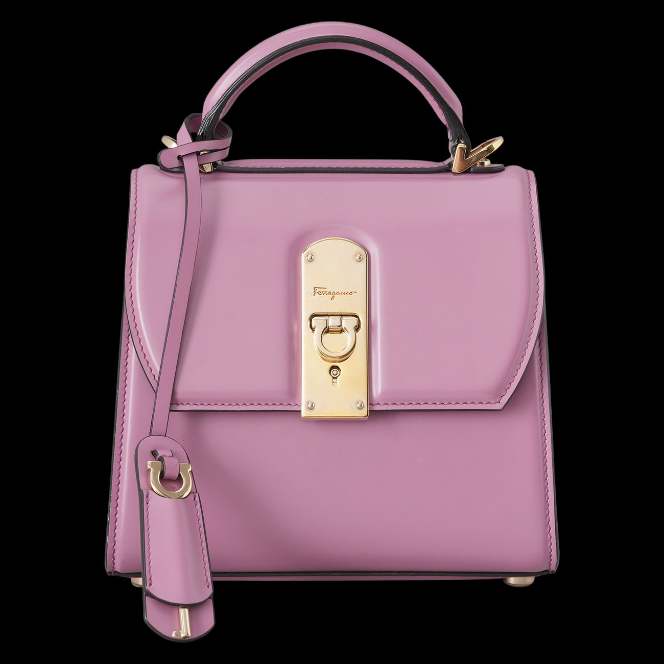 FERRAGAMO(USED)페레가모 21H647 간치니 박시즈 스몰 탑핸들 숄더백