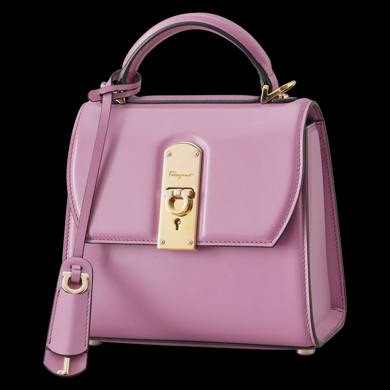 FERRAGAMO(USED)페레가모 21H647 간치니 박시즈 스몰 탑핸들 숄더백