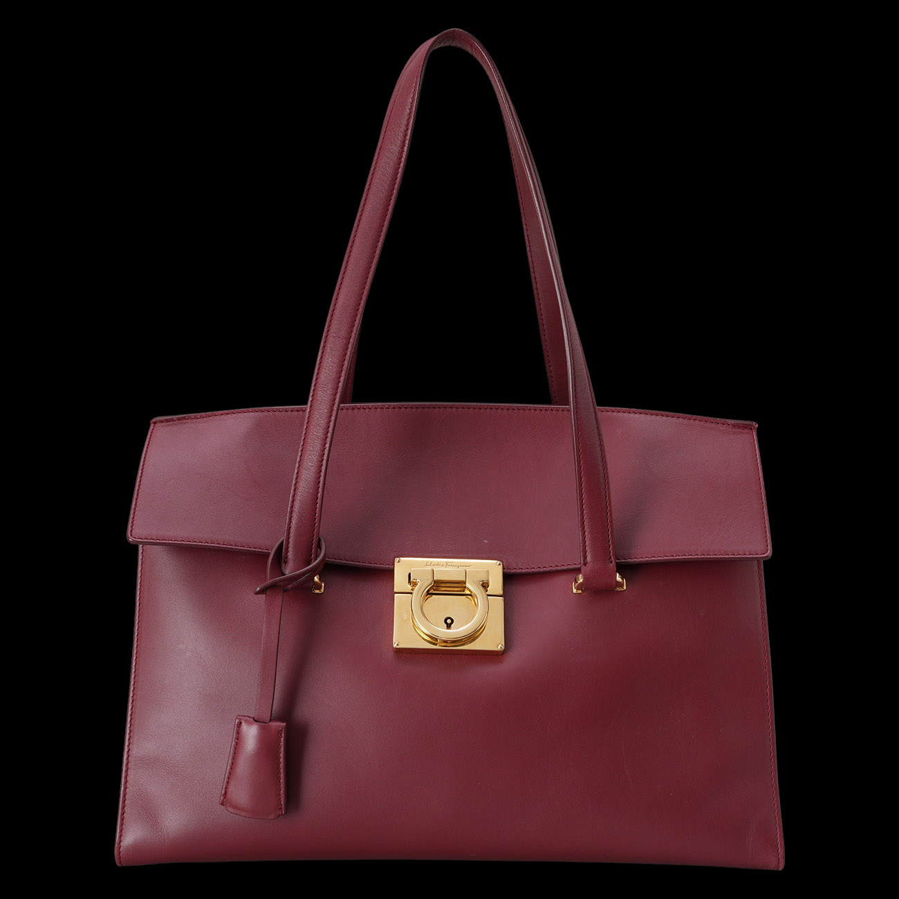 FERRAGAMO(USED)페레가모 간치니 버클 토트백