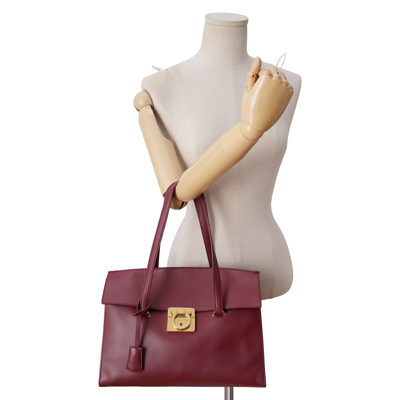 FERRAGAMO(USED)페레가모 간치니 버클 토트백