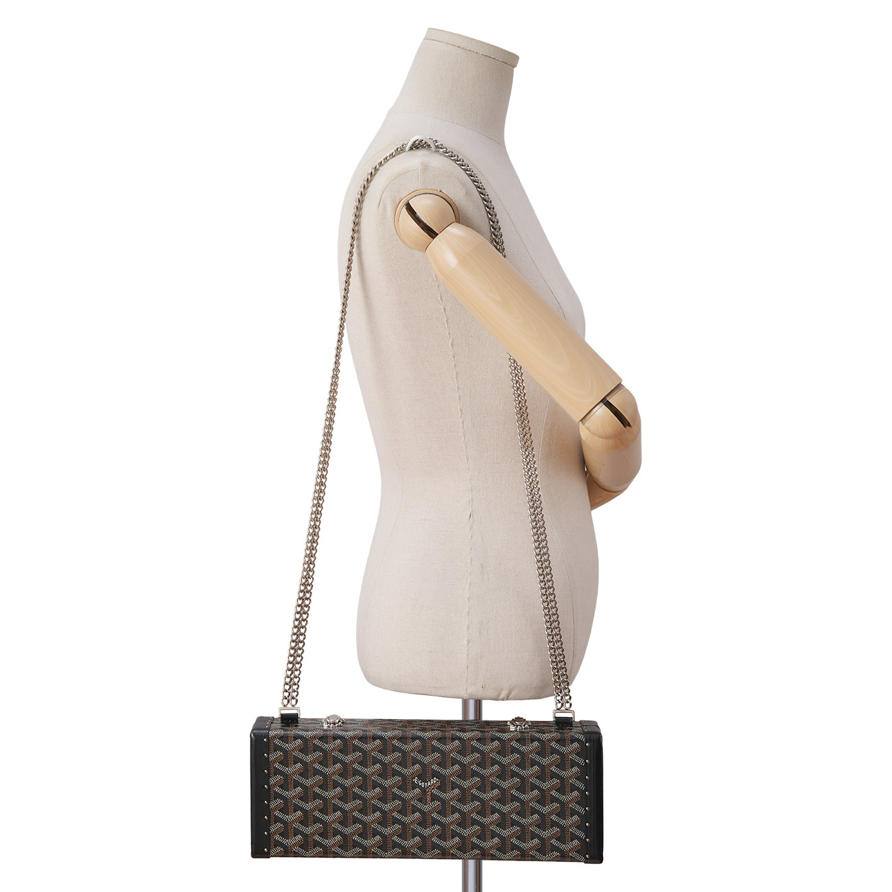 GOYARD(USED)고야드 생 토노레 트렁트 체인 숄더백
