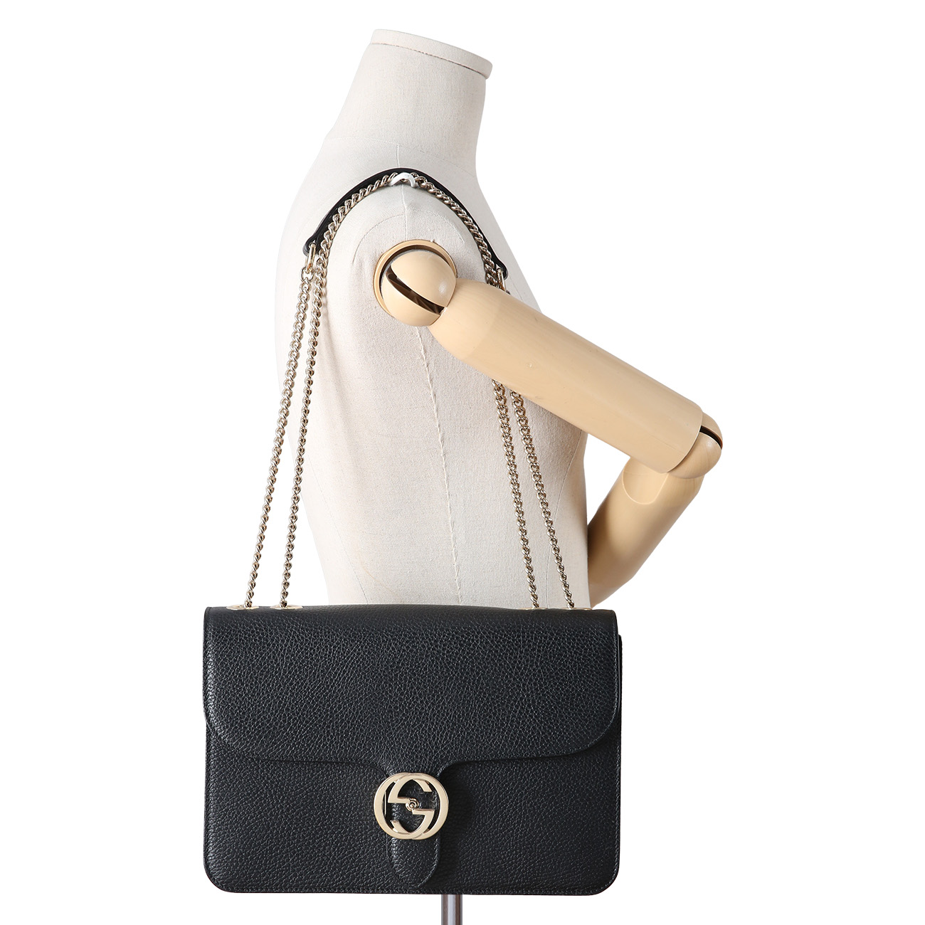 GUCCI(USED)구찌 510303 인터락킹 GG 체인 숄더백