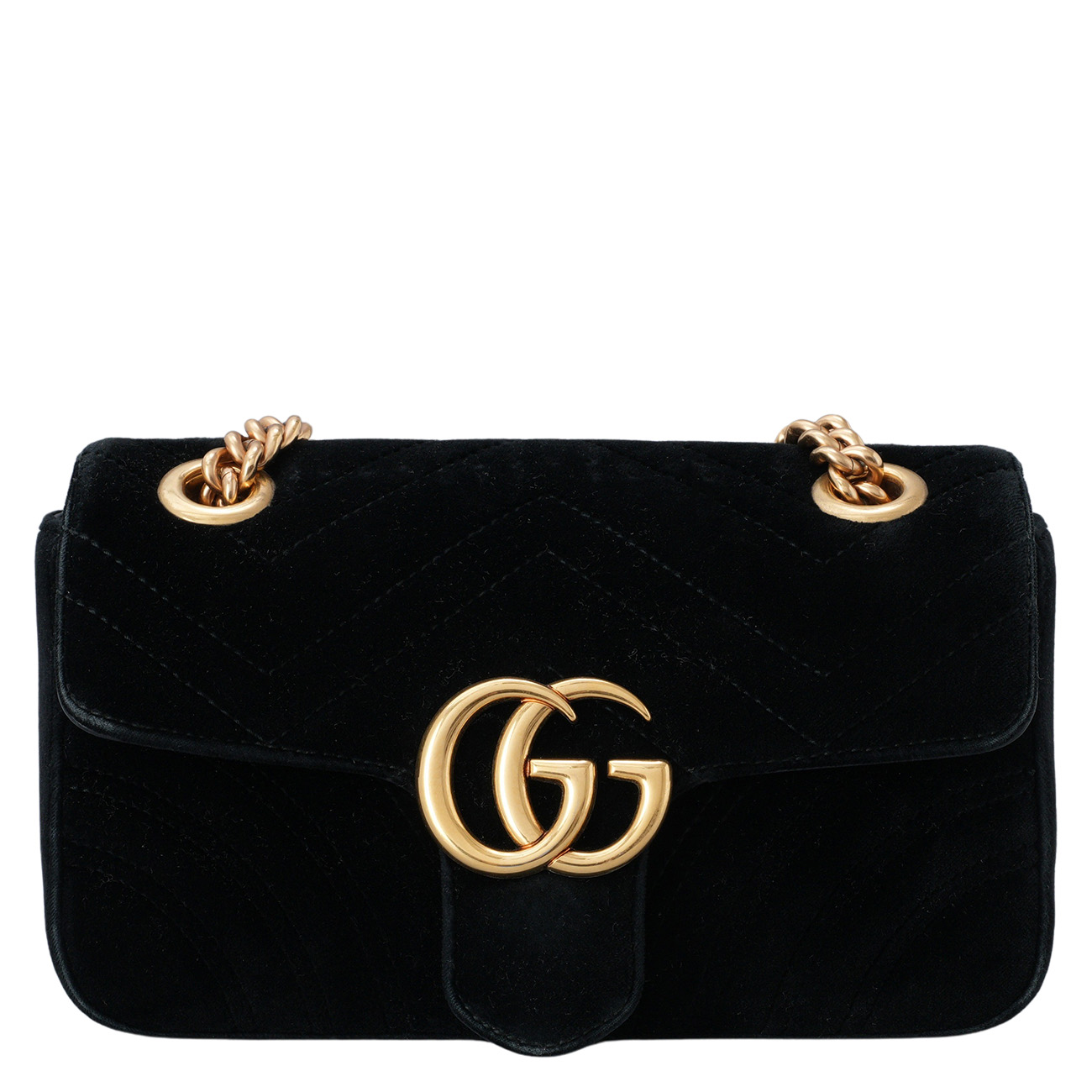 GUCCI(USED)구찌 446744 벨벳 GG마몽 미니 체인백