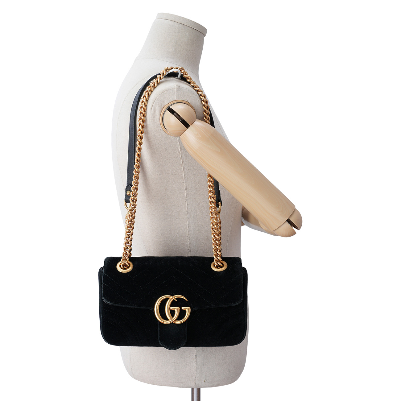 GUCCI(USED)구찌 446744 벨벳 GG마몽 미니 체인백