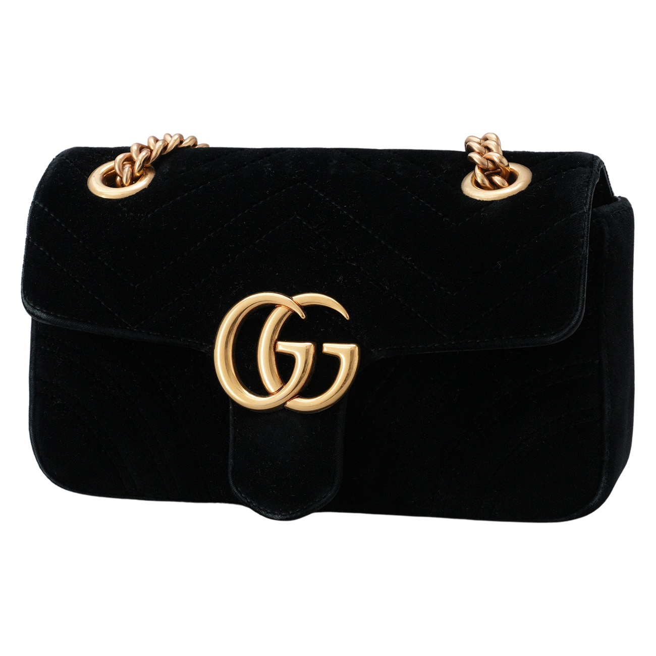 GUCCI(USED)구찌 446744 벨벳 GG마몽 미니 체인백