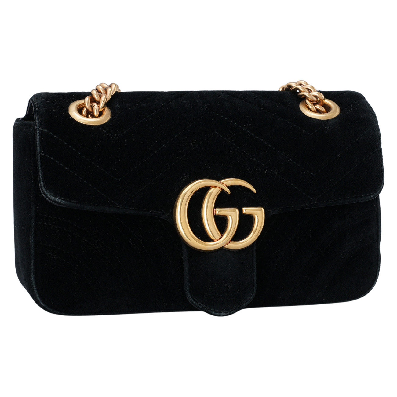 GUCCI(USED)구찌 446744 벨벳 GG마몽 미니 체인백