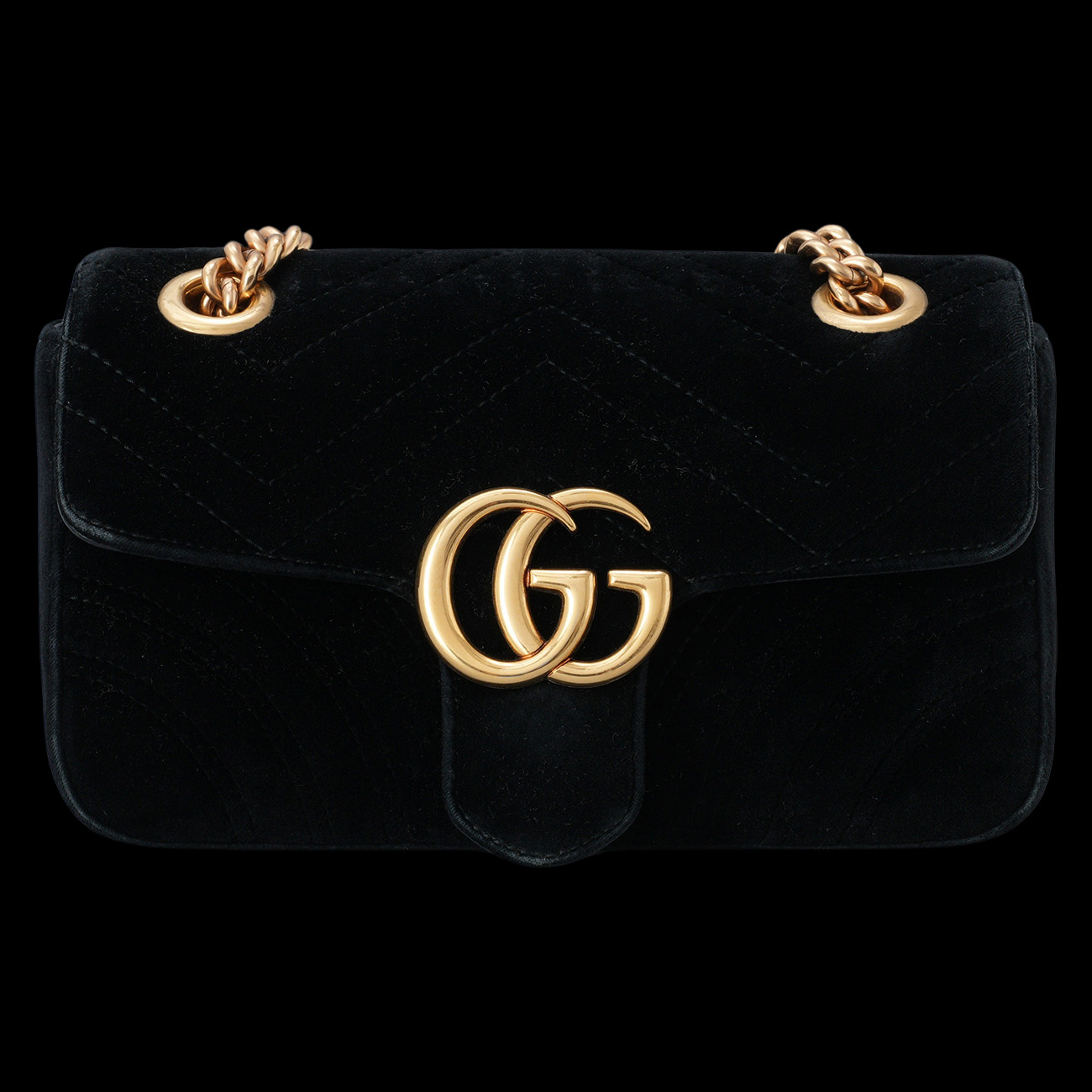 GUCCI(USED)구찌 446744 벨벳 GG마몽 미니 체인백