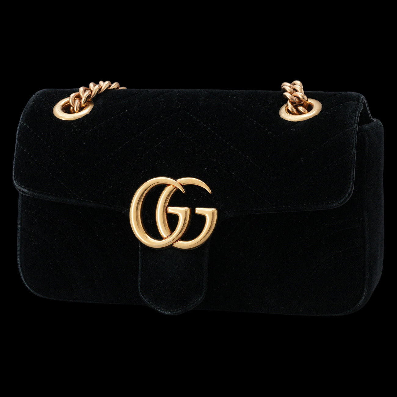 GUCCI(USED)구찌 446744 벨벳 GG마몽 미니 체인백
