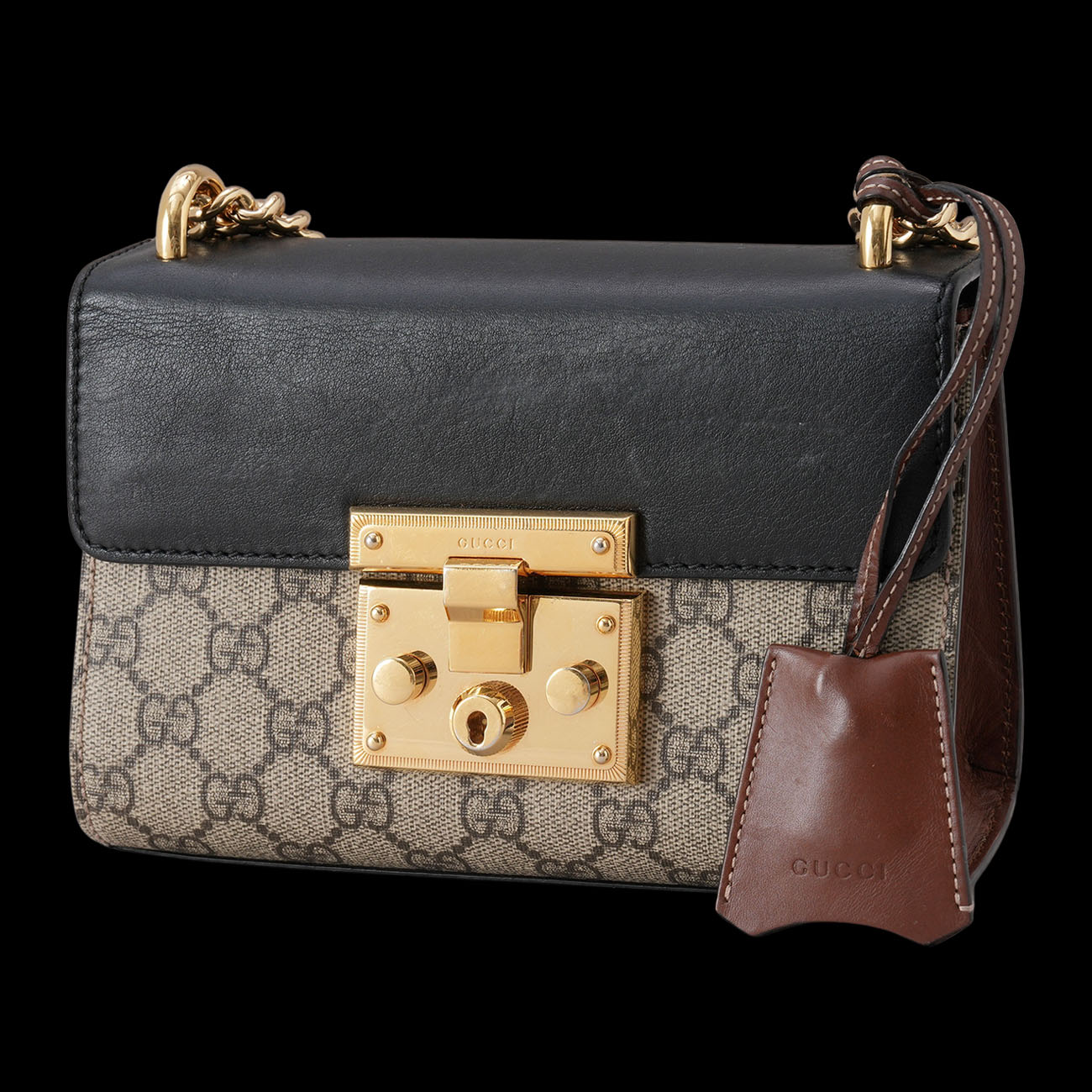 GUCCI(USED)구찌 409487 패드락 스몰 체인 숄더백