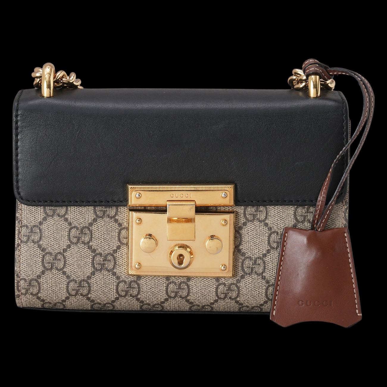 GUCCI(USED)구찌 409487 패드락 스몰 체인 숄더백
