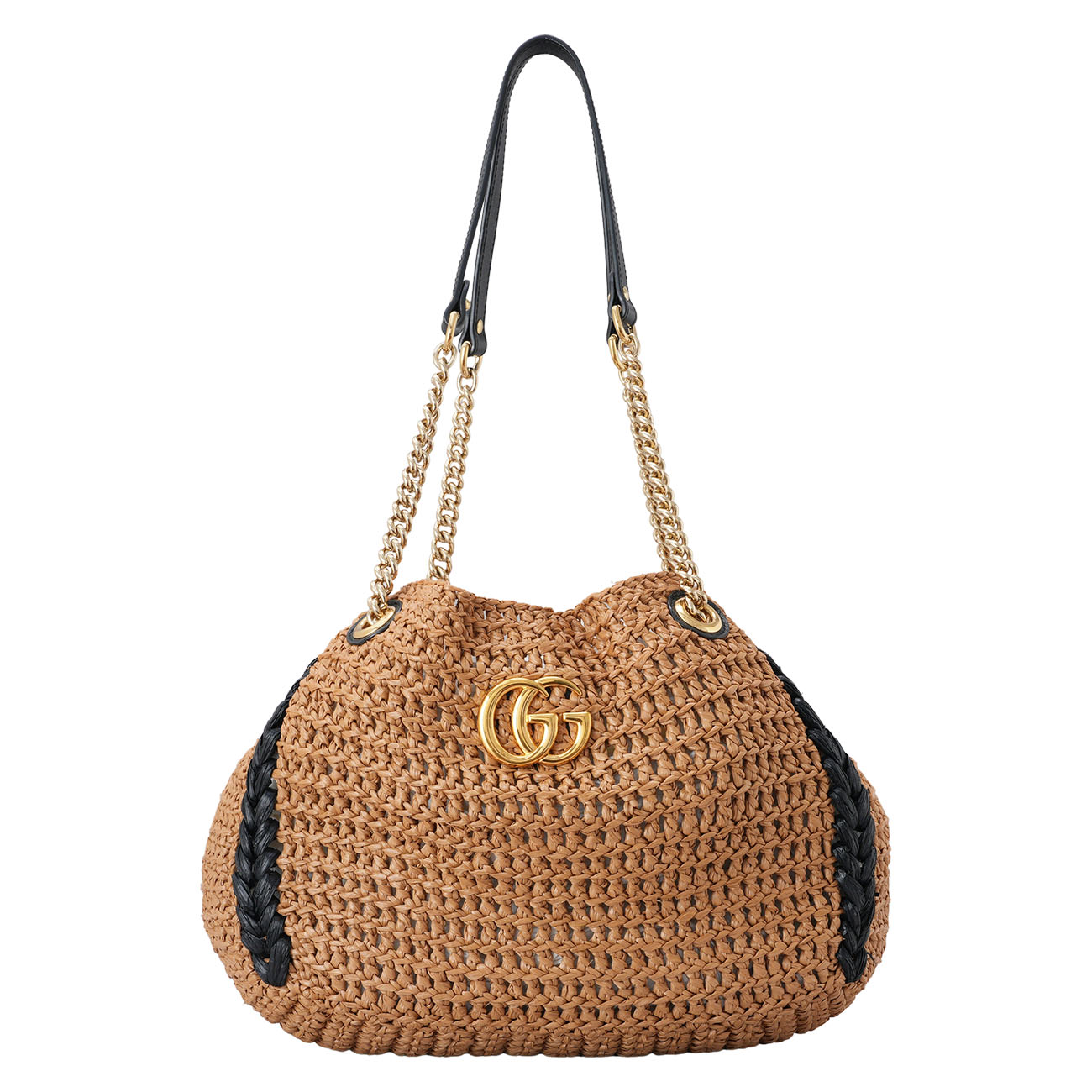 GUCCI(USED)구찌 574432 마몽 라피아 체인 숄더백