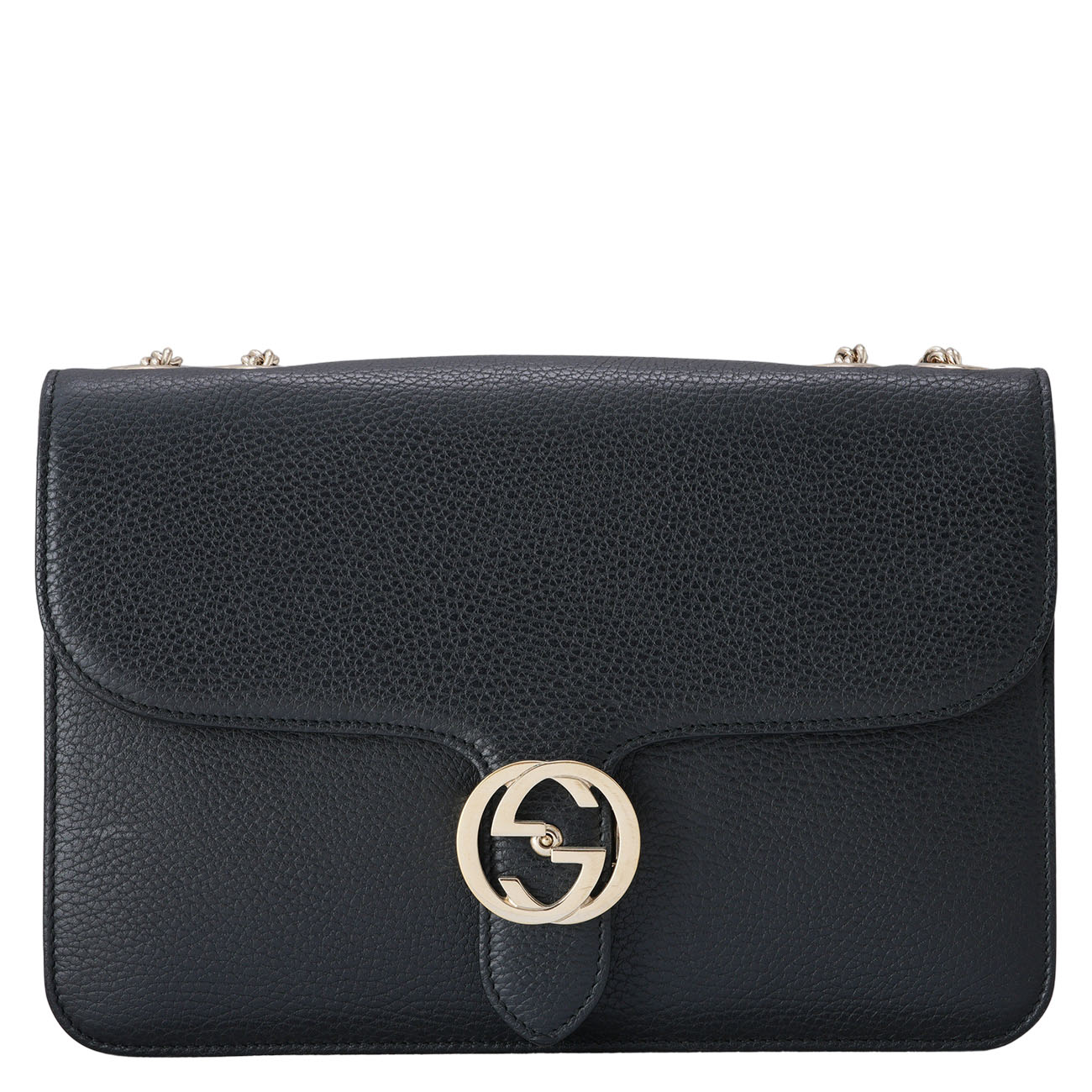 GUCCI(USED)구찌 510303 인터로킹 GG 체인 숄더백