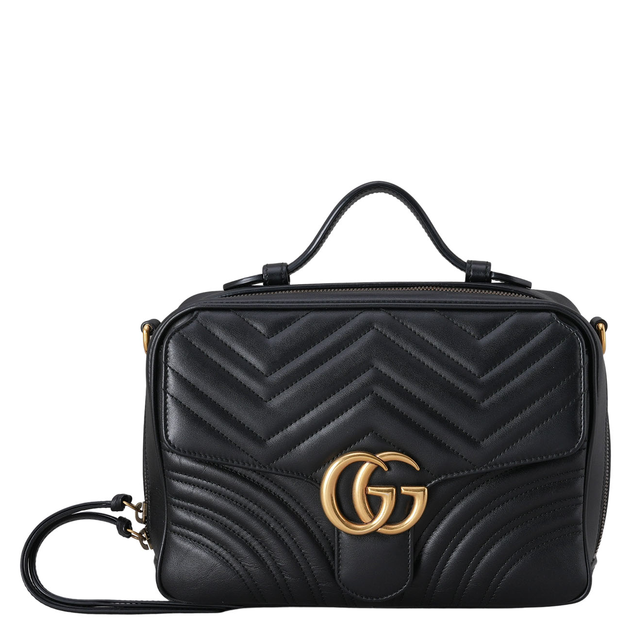 GUCCI(USED)구찌 498100 GG 마몽트 마틀라세 탑핸들 크로스백