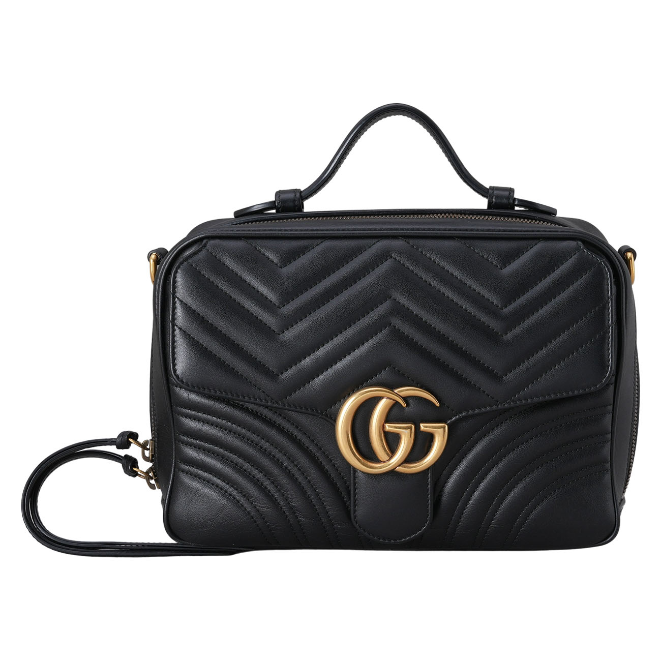 GUCCI(USED)구찌 498100 GG 마몽트 마틀라세 탑핸들 크로스백