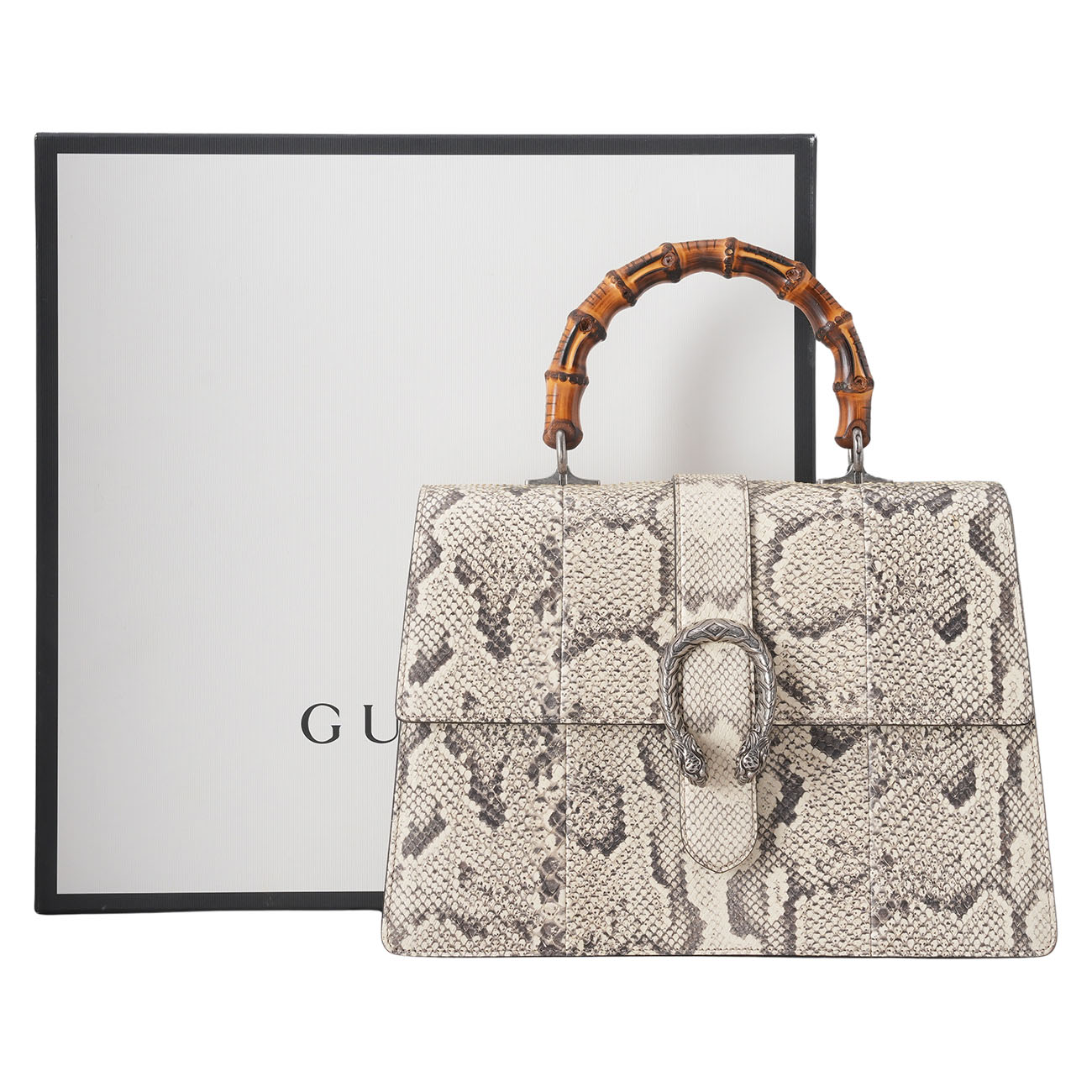 GUCCI(USED)구찌 파이톤 421999 디오니소스 뱀부 탑핸들 숄더백