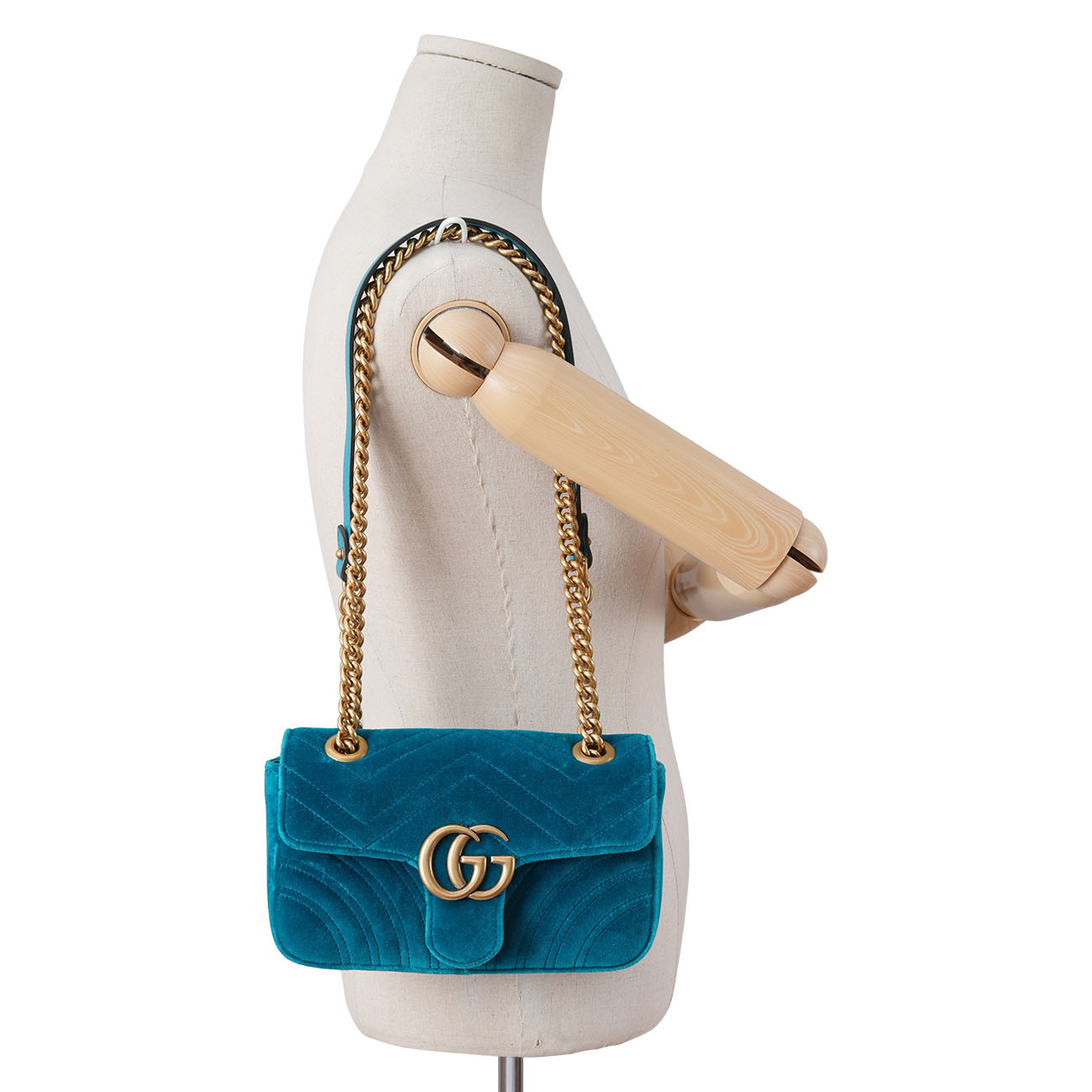 GUCCI(USED)구찌 446744 벨벳 GG마몽 마틀라세 체인 숄더백