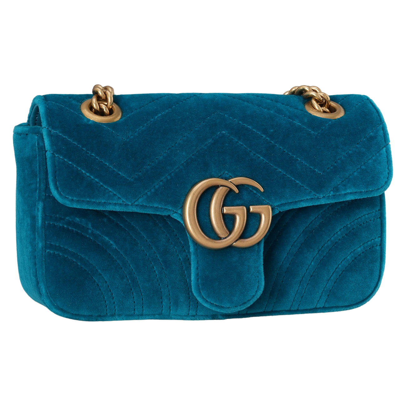 GUCCI(USED)구찌 446744 벨벳 GG마몽 마틀라세 체인 숄더백
